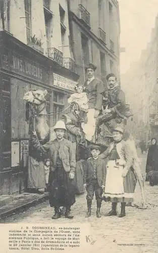 Souvenir du Globe Trotteur Doussineau reliant à Dromadaire Marseille à Paris en 1911