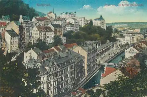 Czech Republic Karlovy Vary Blick von der Stefanspromenade