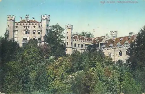 Postcard Germany schloss Hohenschwangau
