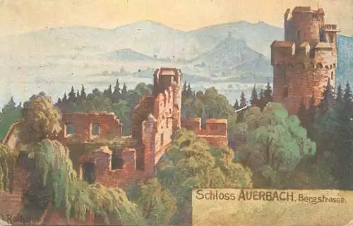 Postcard Germany  Auerbach Castle