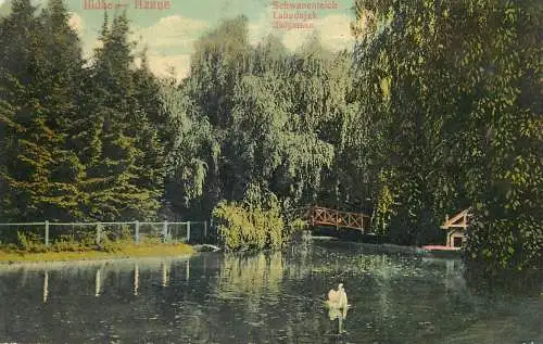 Postcard Bosnia and Herzegovina Ilidža schwanenteich