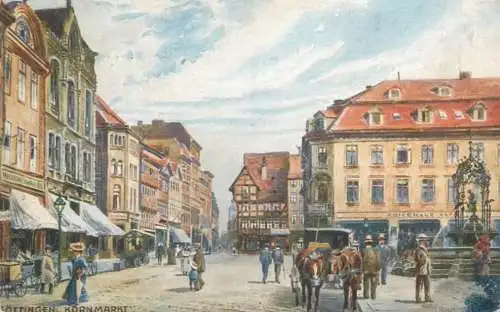 Postcard Germany Röttingen Kornmarkt