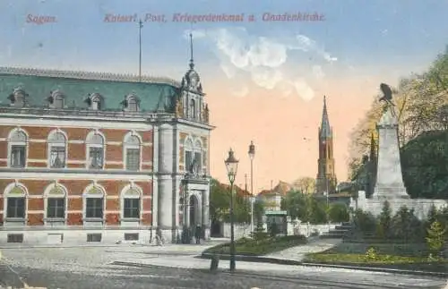 Postcard Poland Żagań kaiseri post