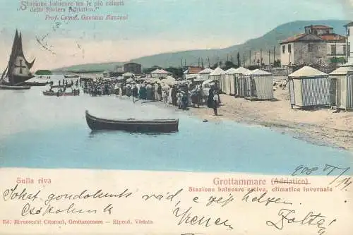 Italia Grottammare stazione balneare estiva riva 1908