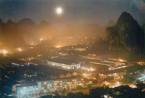 China Guilin Beautiful Kweilin scenic postcard night view Kweilin city