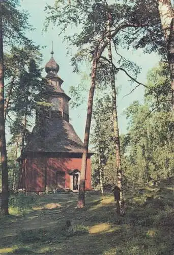 Postcard Finland Helsinki Seurasaari  open air museum Tapuli