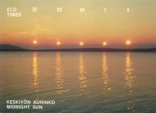 Postcard Finland Midnight Sun
