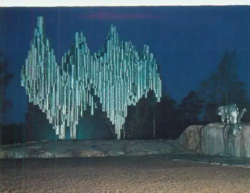 Postcard Finland Helsinki Sibelius monument