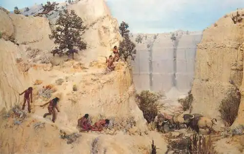Postcard United States OK Oklahoma Oklahoma City early man in the new world