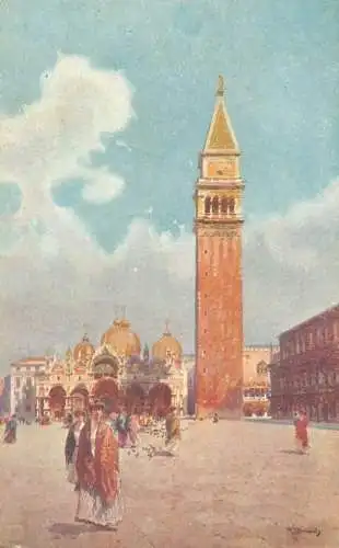 Postcard Italy Venice chiesa S. Marco e Campanile