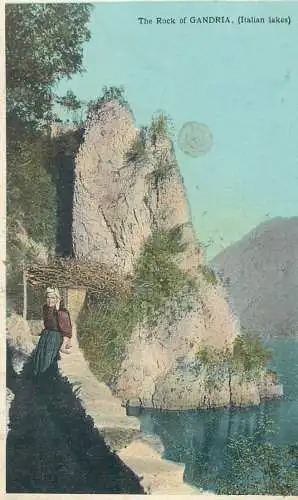 Postcard Italy the rock of Gandria Italian lakes