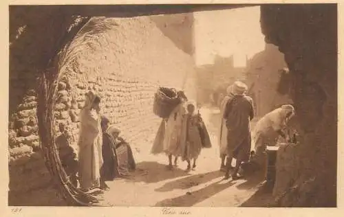 Postcard Africa typical nomad algerian street