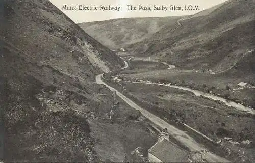 Postcard UK England Manx electric railway the pass Sulby Glen
