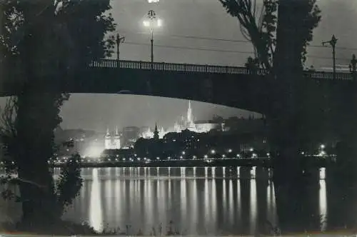 Hungary Budapest Danube nocturnal view