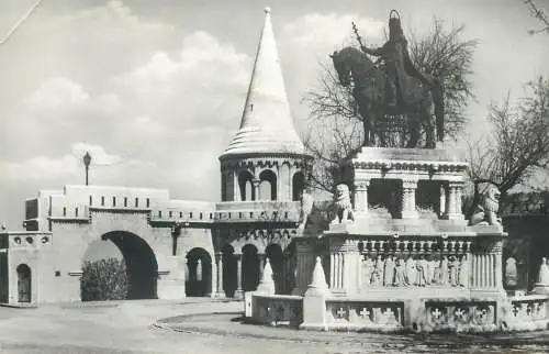 Hungary Budapest Halaszbastya with Szent Istvan