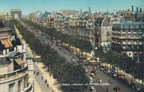 Postcard France Paris avenue Champs Elysees