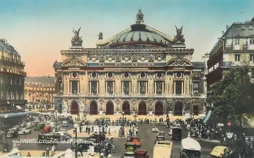 Postcard France Paris l'Opera et la place
