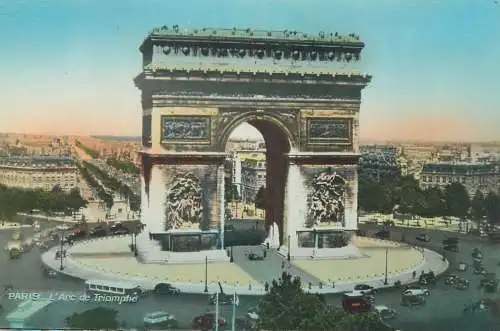 Postcard France Paris Arc de Triomphe