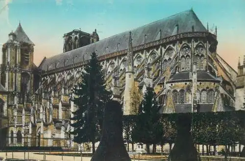 Postcard France Cher Bourges cathedrale