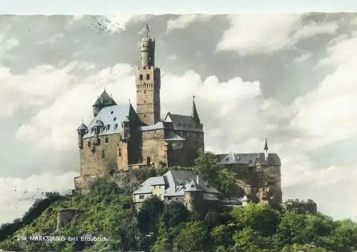 Postcard Germany die Marksburg bei Braubach castle