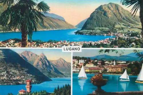 Postcard Italy Lugano lake