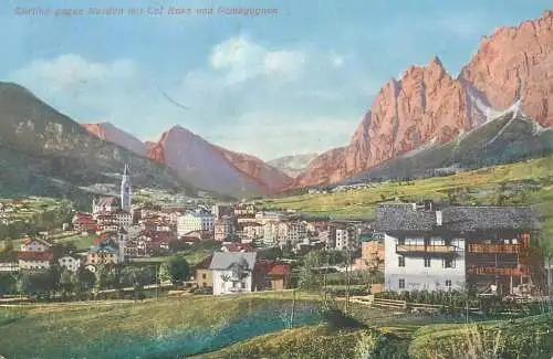 Italy Belluno area Cortina d'Ampezzo gegen Norden mit Col Rosa und Pomagognon