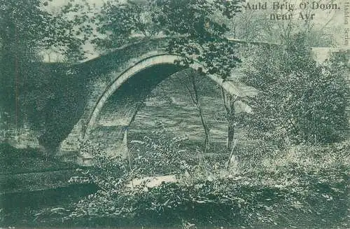 Wales Auld Brig O'Doon near Ayr old stone bridge