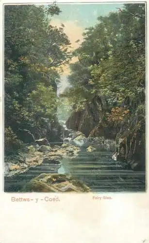 Wales Bettws-y-Coed Fairy Glen picturesque natural landscape