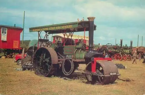 Postcard transportation Type R6 road roller