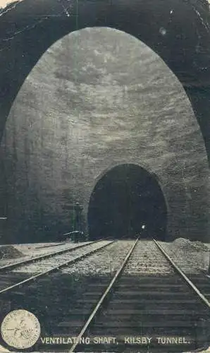 Postcard transportation train tunnel ventilation shaft Kilsby tunnel