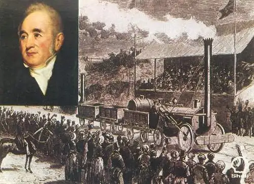 SHELL Great Britons print by Sir Arthur Bryant George Stephenson