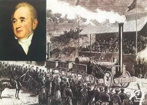 SHELL Great Britons print by Sir Arthur Bryant George Stephenson