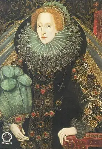 SHELL Great Britons print by Sir Arthur Bryant Queen Elizabeth I