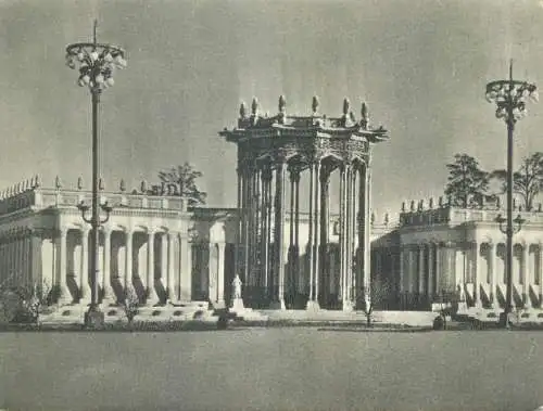 Postcard Soviet union agricultural exhibition pavilion expo 1954 Russia column villa