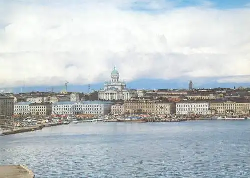 Postcard Finland Helsinki harbour