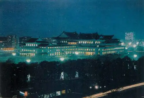 Postcard North Korea Phenian asian temple