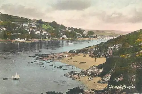 Postcard UK England Salcombe Sunny cove