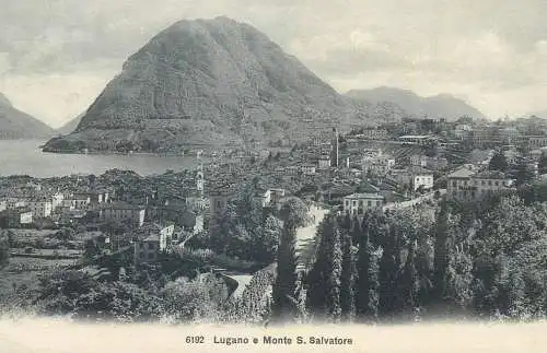 Switzerland Lugano e Monte S. Salvatore general view