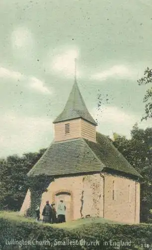 Postcard UK England Lullington church smalles church in England