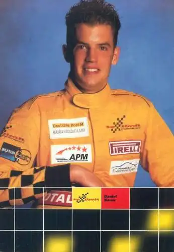 Postcard Motor sport rally Daniel Bauer Porsche Carrera cup