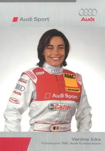 Postcard Motor sport rally Vanina Ickx Futurecom TME Audi