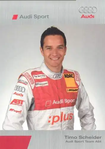 Postcard Motor sport rally Timo Scheider Ausi Sport team ABT