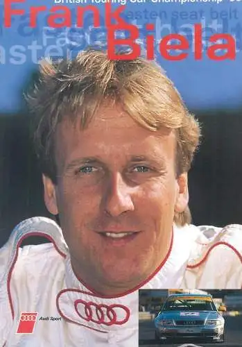 Postcard Motor sport rally Frank Biela Audi sport