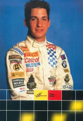 Postcard Motor sport rally Timo Glock Porsche Carrera cup