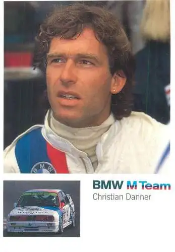 Postcard Motor sport rally Christian Danner M+BMW
