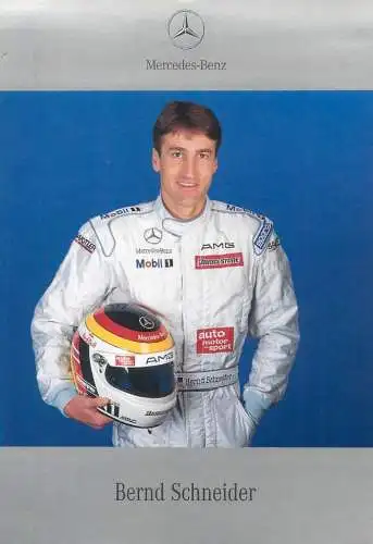 Postcard Motor sport rally Bernd Schneider Mercedes Benz