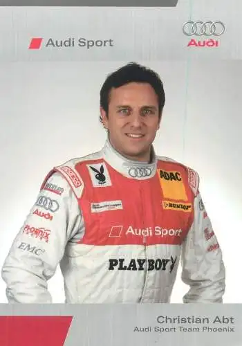 Postcard Motor sport rally Christian Abt Audi Sport Team Phoenix