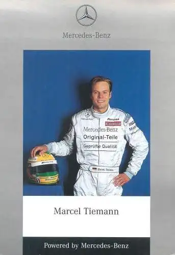 Postcard Motor sport rally Marcel Tiemann Mercedes Benz