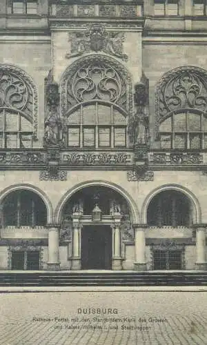 Germany Duisburg Rathaus detail aspect