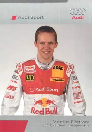 Postcard Motor sport rally Mattias Ekstrom Audi sport team abt sportsline